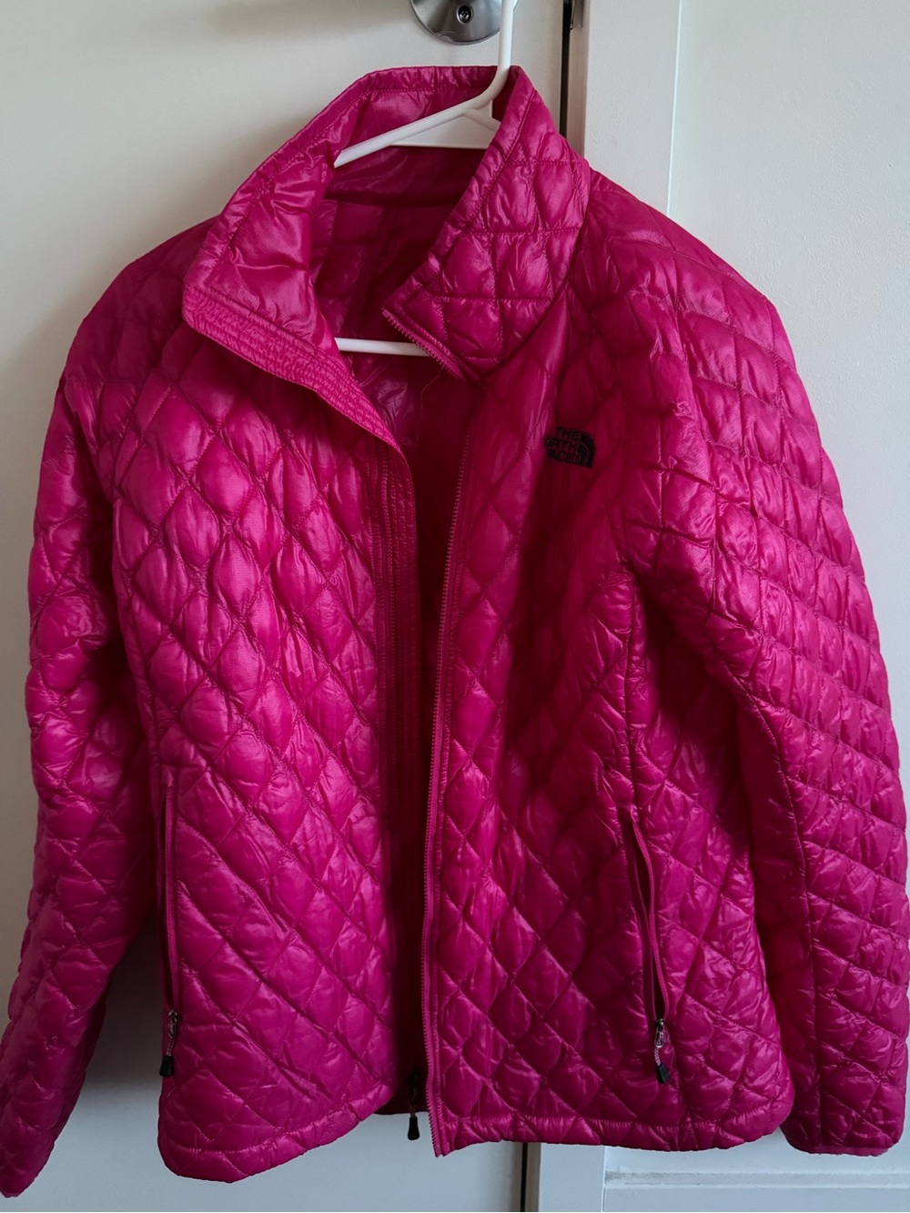 The North Face Women's Quilted Jacket in Bright Fuchsia